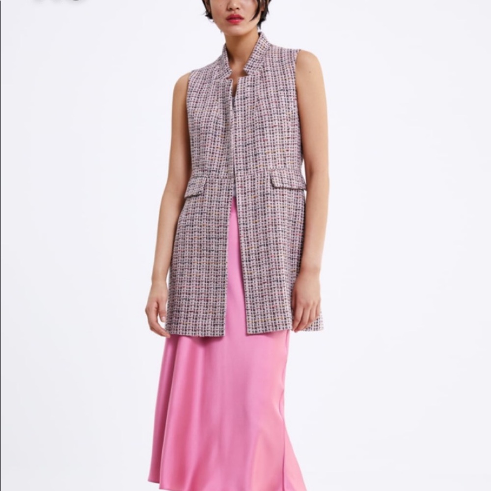 Zara tweed vest jacket